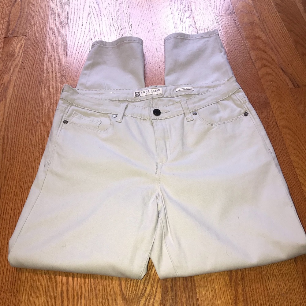 Light Gray Anne Klein Skinny Ankle Pants